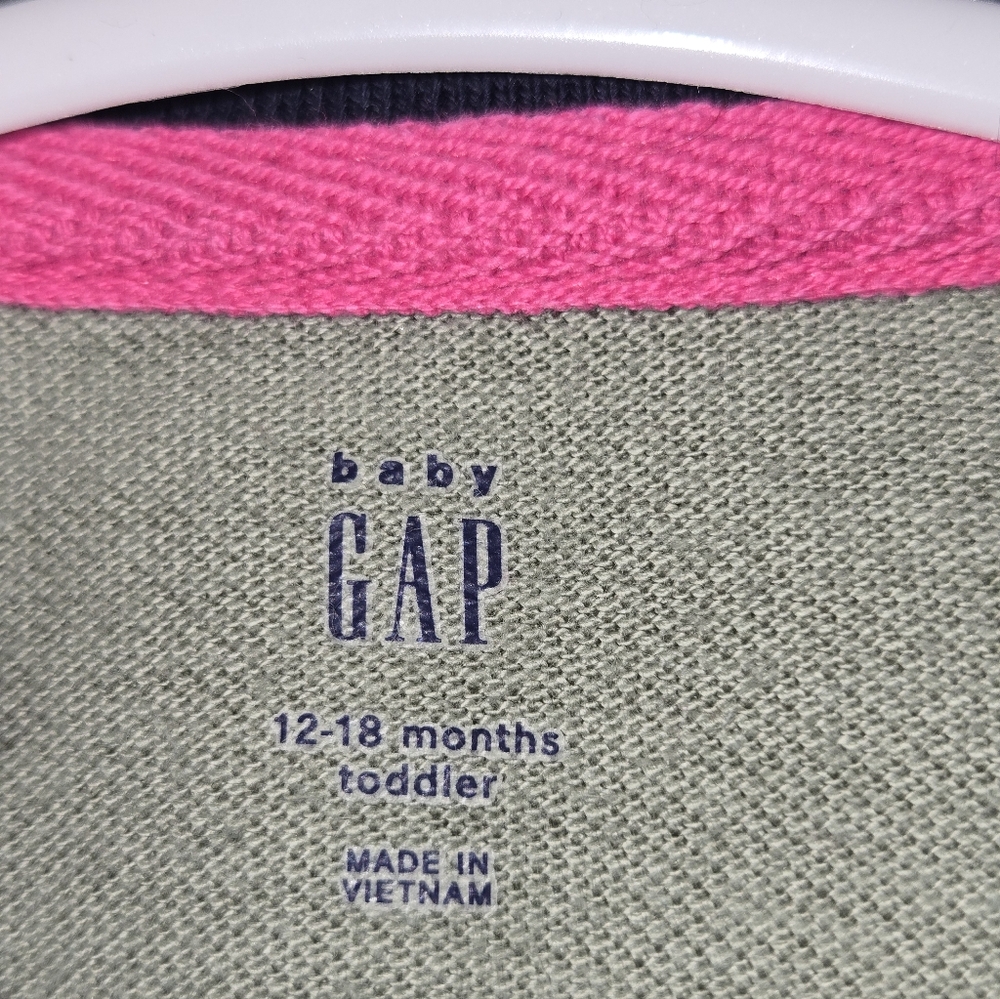 GAP Kids Polo Shirt - Green Camo with Pink Accents - Picture 3 of 4